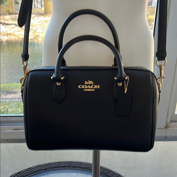 Coach Rowan Black Leather Crossbody Bag - Picture 3 of 11